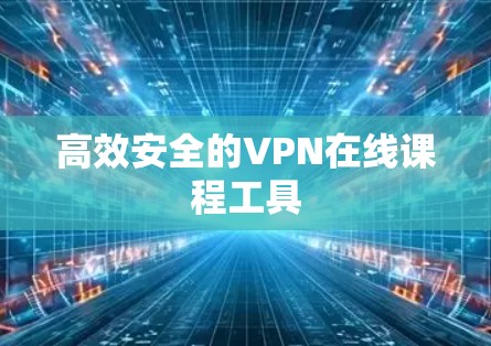 高效安全的VPN在线课程工具 高效安全的VPN在线课程工具