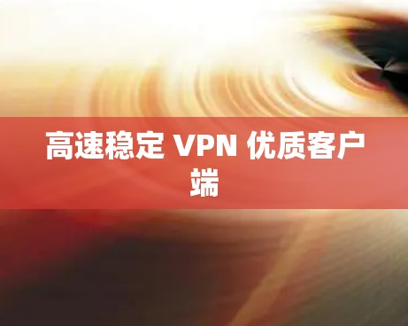 高速稳定 VPN 优质客户端 高速稳定 VPN 优质客户端