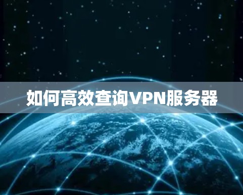 如何高效查询VPN服务器